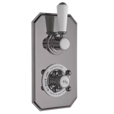 Hudson Reed Topaz Twin Concealed Shower Valve Dual Handle - Brushed Pewter