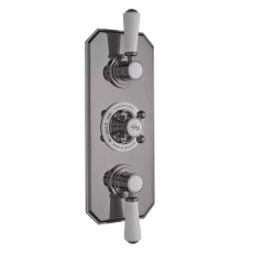 Hudson Reed Topaz Triple Concealed Shower Valve with Diverter - Brushed Pewter