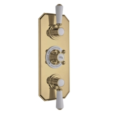 Hudson Reed Topaz Triple Concealed Shower Valve with Diverter - Brushed Brass