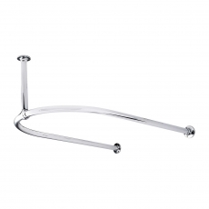 Hudson Reed Traditional Shower Curtain Rail - Chrome
