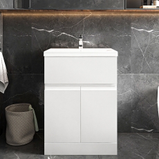 Hudson Reed Urban 600mm 2-Door 1-Drawer Floor Standing Vanity Unit
