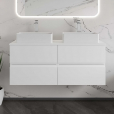 Hudson Reed Urban Twin 1200mm 4-Drawer Wall Hung Vanity Unit with Countertop