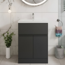 Hudson Reed Urban 600mm 2-Door 1-Drawer Floor Standing Vanity Unit