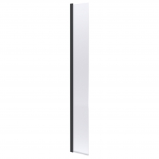 Hudson Reed Concealed Hinged Wet Room Flipper Panel 300mm Wide 8mm Glass - Matt Black