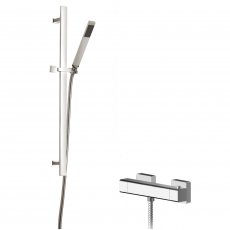 Hudson Reed Windon Square Thermostatic Bar Shower Valve with Sheer Slider Rail Kit - Chrome