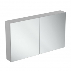 Ideal Standard 2-Door Mirror Cabinet 1200mm Wide - Aluminium