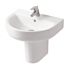 Ideal Standard Concept Arc Basin and Semi Pedestal 550mm Wide 1 Tap Hole