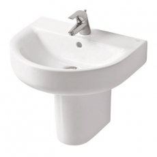 Ideal Standard Concept Arc Basin and Semi Pedestal 550mm Wide 1 Tap Hole