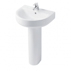Ideal Standard Concept Arc Handrinse Basin and Full Pedestal 450mm Wide 1 Tap Hole