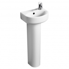 Ideal Standard Concept Arc Handrinse Basin and Full Pedestal Right Handed 350mm Wide