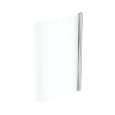 Ideal Standard Concept Curved Hinged Bath Screen 1470mm H x 1022mm W - 5mm Glass