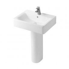 Ideal Standard Concept Cube Basin and Full Pedestal 550mm Wide 1 Tap Hole
