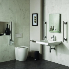 Ideal Standard Concept Doc M Pack with BTW Disabled Toilet and 600mm Basin - White