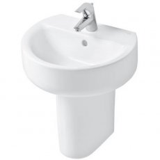 Ideal Standard Concept Sphere Handrinse Basin and Semi Pedestal 450mm Wide 1 Tap Hole