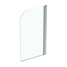 Ideal Standard Connect Round Top Radius Hinged Bath Screen 1410mm H x 820mm W - 5mm Glass