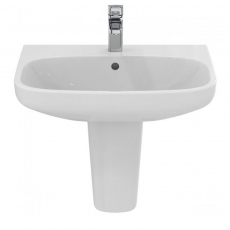 Ideal Standard I.Life A Basin and Semi Pedestal 600mm Wide - 1 Tap Hole
