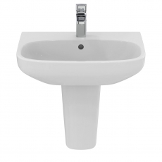 Ideal Standard I.Life A Basin and Semi Pedestal 550mm Wide - 1 Tap Hole