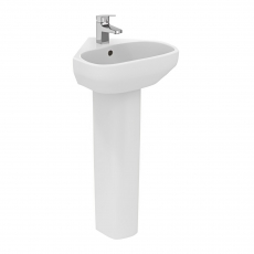 Ideal Standard I.Life A Corner Handrinse Basin with Full Pedestal 400mm Wide - 1 Tap Hole