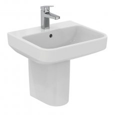 Ideal Standard I.Life B Basin and Semi Pedestal 500mm Wide - 1 Tap Hole