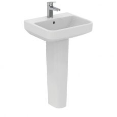 Ideal Standard I.Life B Basin and Full Pedestal 500mm Wide - 1 Tap Hole