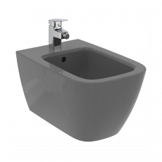 Ideal Standard I.Life B Wall Hung Bidet 540mm Projection 1 Tap Hole - Gloss Grey