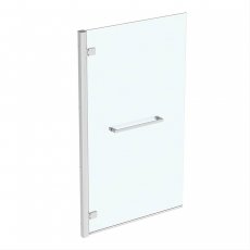 Ideal Standard I.Life Hinged LH Bathscreen with Towel Rail 1500mm High x 900mm Wide 8mm Glass - Bright Silver