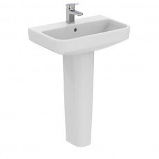 Ideal Standard I.Life S Compact Basin and Full Pedestal 600mm Wide - 1 Tap Hole