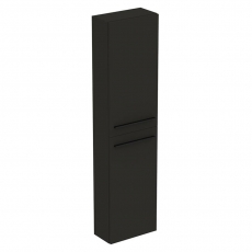Ideal Standard I.Life S Wall Hung 2-Door Tall Unit 400mm Wide - Matt Carbon Grey