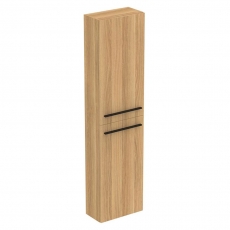 Ideal Standard I.Life S Wall Hung 2-Door Tall Unit 400mm Wide - Natural Oak