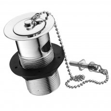 Ideal Standard Chrome Plated Metal Waste with Plug and Chain - Slotted