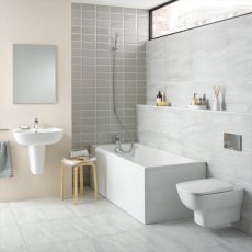 Ideal Standard Tempo Arc Single Ended Rectangular Bath 1700 x 700mm White 2 Tap Holes (inc Leg Set)