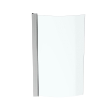 Ideal Standard Tempo Arc Curved Hinged Bath Screen 1400mm H x 820mm W - 5mm Glass