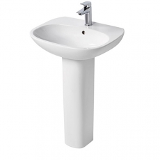 Ideal Standard Tesi Basin and Full Pedestal 500mm Wide 1 Tap Hole