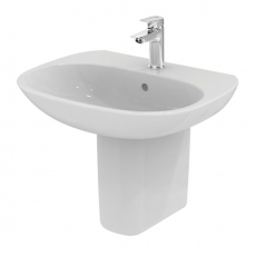 Ideal Standard Tesi Basin and Semi Pedestal 500mm Wide 1 Tap Hole