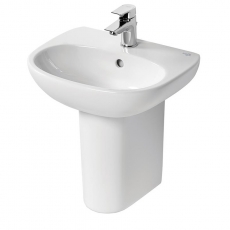 Ideal Standard Tesi Cloakroom Basin and Semi Pedestal 450mm Wide 1 Tap Hole