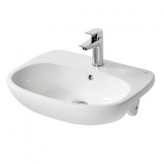 Ideal Standard Tesi Semi-Recessed Countertop Basin 550mm Wide - 1 Tap Hole
