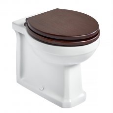 Ideal Standard Waverley Back to Wall Toilet - Mahogany Seat
