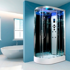 Insignia Premium Offset Quadrant Non Steam Shower Cabin 1100mm x 700mm RH - Chrome Frame