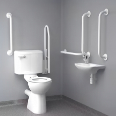 Inta Standard Doc M Pack with 6L Low Level Disabled Toilet with Thermostatic Tap - White