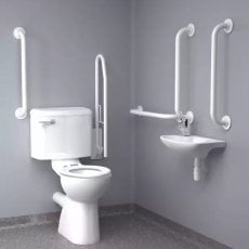 Inta Standard Doc M Pack with 6L Close Coupled Disabled Toilet - White