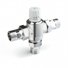 Intamix Pro Thermostatic Mixing Valve 1 1/4 with Screwed Iron and Check Valves