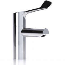 Inta Intatherm Safe Touch TMV3 Thermostatic Basin Mixer Tap with Extended Lever and Copper Tails - Chrome