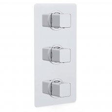 Inta Mio Thermostatic Concealed 3 Outlet Shower Valve Triple Handle - Chrome