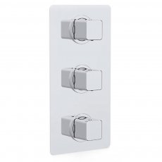 Inta Mio Thermostatic Concealed 3 Outlet Shower Valve Triple Handle - Chrome