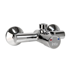 Inta Timed Flow Thermostatic Exposed Shower Mixer with Self Closing Cartridge - Chrome