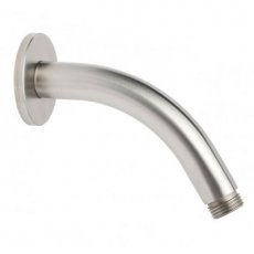 JTP Inox Round Curved Ceiling Shower Arm 200mm - Matt Stainless Steel