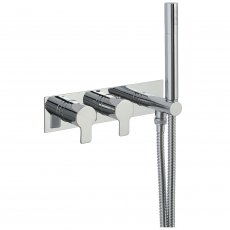 JTP Amore Thermostatic Concealed 2 Outlets Shower Valve with Attached Handset - Chrome