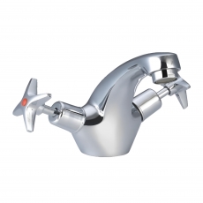 JTP Astra Crosshead Mono Basin Mixer Tap with Pop Up Waste Dual Handle - Chrome