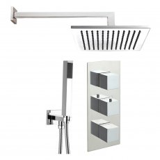 JTP Athena Triple Concealed Mixer Shower with Shower Handset + Fixed Head