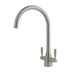 JTP Blink Mono Kitchen Sink Mixer Tap Dual Handle - Stainless Steel